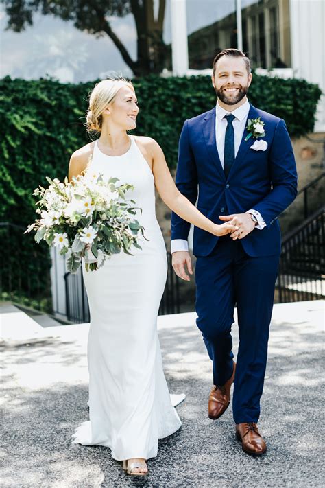 navy suit groom wedding.